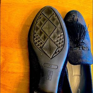 Aerosole A2 black velvet like flat